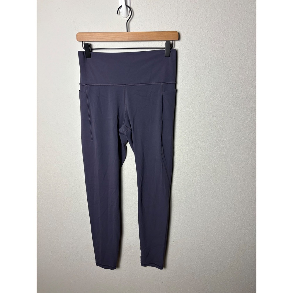 Athleta Transcend Stash Tight Leggings Purple Large Tall L/T High Rise Pockets